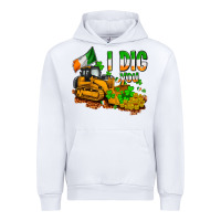 White I dig you St. Patrick's Urban Hoodie - OliviaCreatesArt