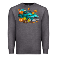 Charcoal Heather Fall Farm Truck Premium Sweatshirt - texasbilliewilder