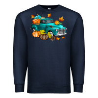Navy Fall Farm Truck Premium Sweatshirt - texasbilliewilder