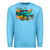 Ocean Blue Fall Farm Truck Premium Sweatshirt - texasbilliewilder