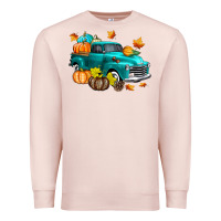Pale Pink Fall Farm Truck Premium Sweatshirt - texasbilliewilder