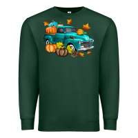 Sports Green Fall Farm Truck Premium Sweatshirt - texasbilliewilder