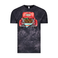 Cloud Black Christmas truck Vintage Tee - BarkalooDesign