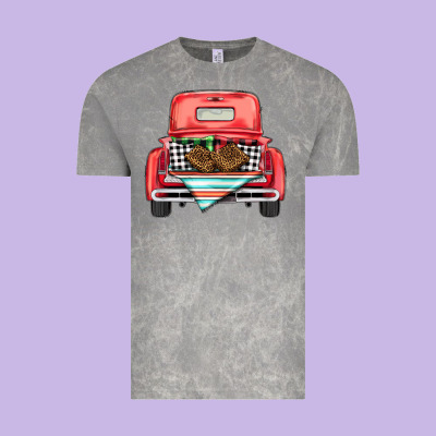 Christmas Truck Vintage Tee Designed By Barkaloodesign