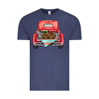 Vintage Denim Christmas truck Vintage Tee - BarkalooDesign