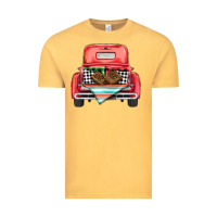 Vintage Mustard Christmas truck Vintage Tee - BarkalooDesign