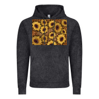 Vintage Black sunflower leopard background 3200x2400 Vintage Hoodie - AdoDesignShop