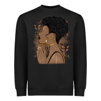 Black black woman praying Heavyweight Sweatshirt - MaliasSmallBusiness