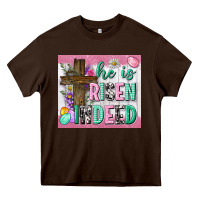 Chocolate Brown he is risen indeed tumbler Heavy Core Tee - Neo Western