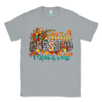 Heather Grey Thankful Blessed Kind Of Mess Classic Tee - CowhideDigitalArt