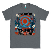 Charcoal Heather dream' in red white and blue Classic Tee - MaliasSmallBusiness