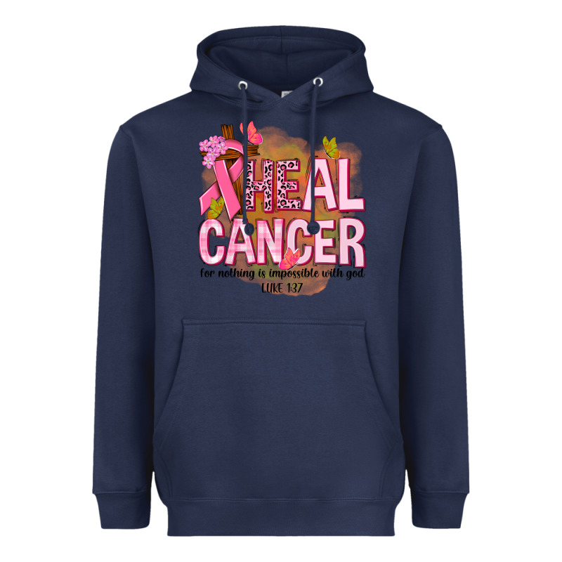 Heal Cancer For Nothing Is Impossible With God Heavyweight Hoodie by NancyCooperArtShop | Teevron