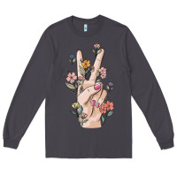 Smoke hand peace sign Long Sleeve Tee - MaliasSmallBusiness