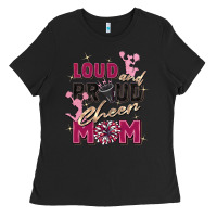 Black loud and proud cheer mom Ladies Tee - Zillion Design Studio