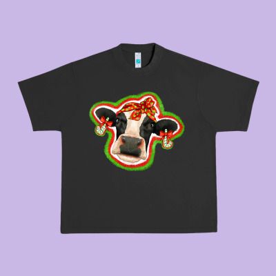 Christmas Heifer Urban Heavy Tee Designed By Jasminsmagicworld