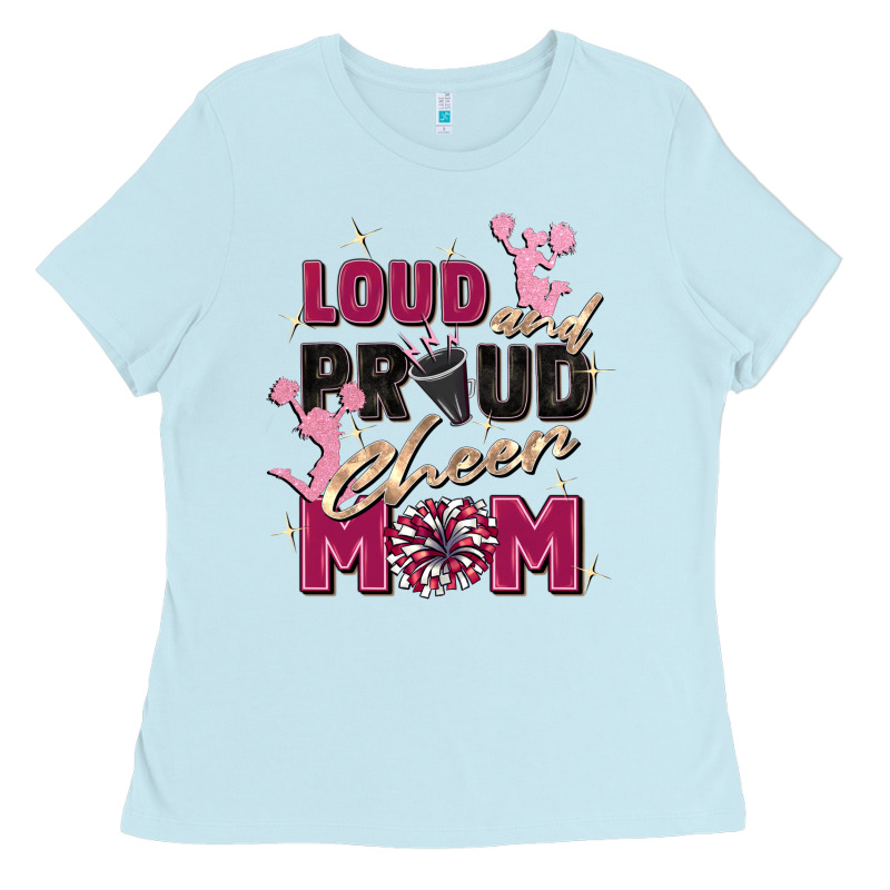 Loud And Proud Cheer Mom Ladies Tee by Zillion Design Studio | Teevron