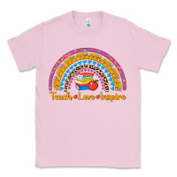 Bubblegum Pink back to school rainbow teach love inspire Classic Tee - AdoDesignShop