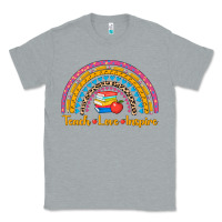 Heather Grey back to school rainbow teach love inspire Classic Tee - AdoDesignShop