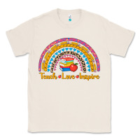 Natural back to school rainbow teach love inspire Classic Tee - AdoDesignShop