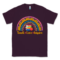Plum back to school rainbow teach love inspire Classic Tee - AdoDesignShop