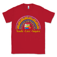 Red back to school rainbow teach love inspire Classic Tee - AdoDesignShop