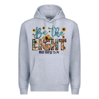 Heather Grey be the light matthew 5 14 Premium Hoodie - JahusDesignShop