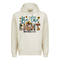 Oatmeal Heather be the light matthew 5 14 Premium Hoodie - JahusDesignShop