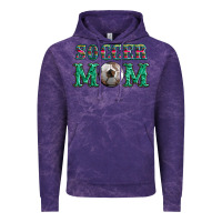 Cloud Purple soccer mom with leopard ball and serape leopard Vintage Hoodie - Artiststas