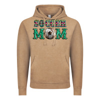 Vintage Coffee soccer mom with leopard ball and serape leopard Vintage Hoodie - Artiststas