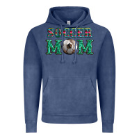 Vintage Denim soccer mom with leopard ball and serape leopard Vintage Hoodie - Artiststas