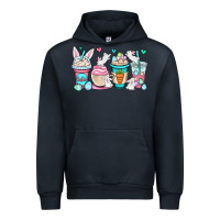 Navy Easter bunnies coffee cups Urban Hoodie - OliviaCreatesArt