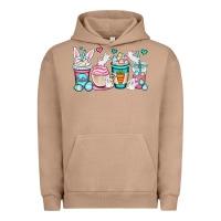 Pigment Burro Easter bunnies coffee cups Urban Hoodie - OliviaCreatesArt