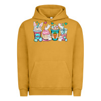 Pigment Peanut Butter Easter bunnies coffee cups Urban Hoodie - OliviaCreatesArt