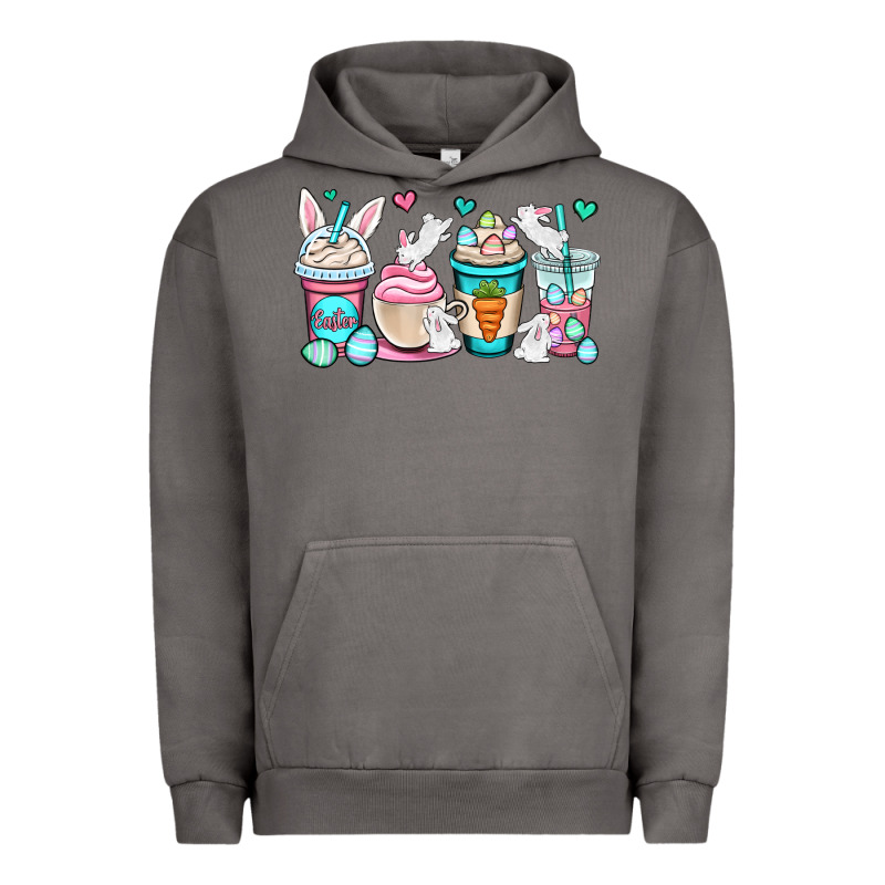 Easter Bunnies Coffee Cups Urban Hoodie by OliviaCreatesArt | Teevron