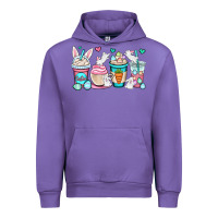 Tulip Easter bunnies coffee cups Urban Hoodie - OliviaCreatesArt