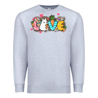 Heather Grey Love Easter Premium Sweatshirt - NancyCooperArtShop