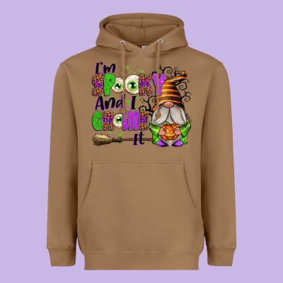I'm Spooky And I Gnome It Heavyweight Hoodie Designed By Texasbilliewilder