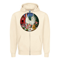 Leghorn Rooster Christmas Ornament Zipper Hoodie | Teevron