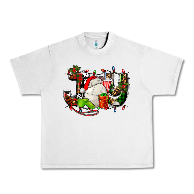 Joy With Volleyball And Santa's Hat Urban Heavy Tee by AdoDesignShop | Teevron