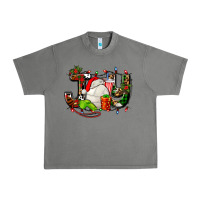 Tornado joy with volleyball and santa's hat Urban Heavy Tee - AdoDesignShop