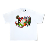 White joy with volleyball and santa's hat Urban Heavy Tee - AdoDesignShop