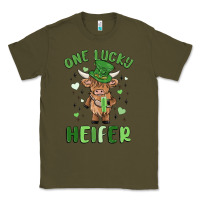 Army Green one lucky heifer Classic Tee - MaliasSmallBusiness