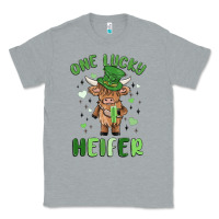 Heather Grey one lucky heifer Classic Tee - MaliasSmallBusiness