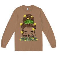 Toasted Coconut one lucky mama Long Sleeve Tee - MaliasSmallBusiness