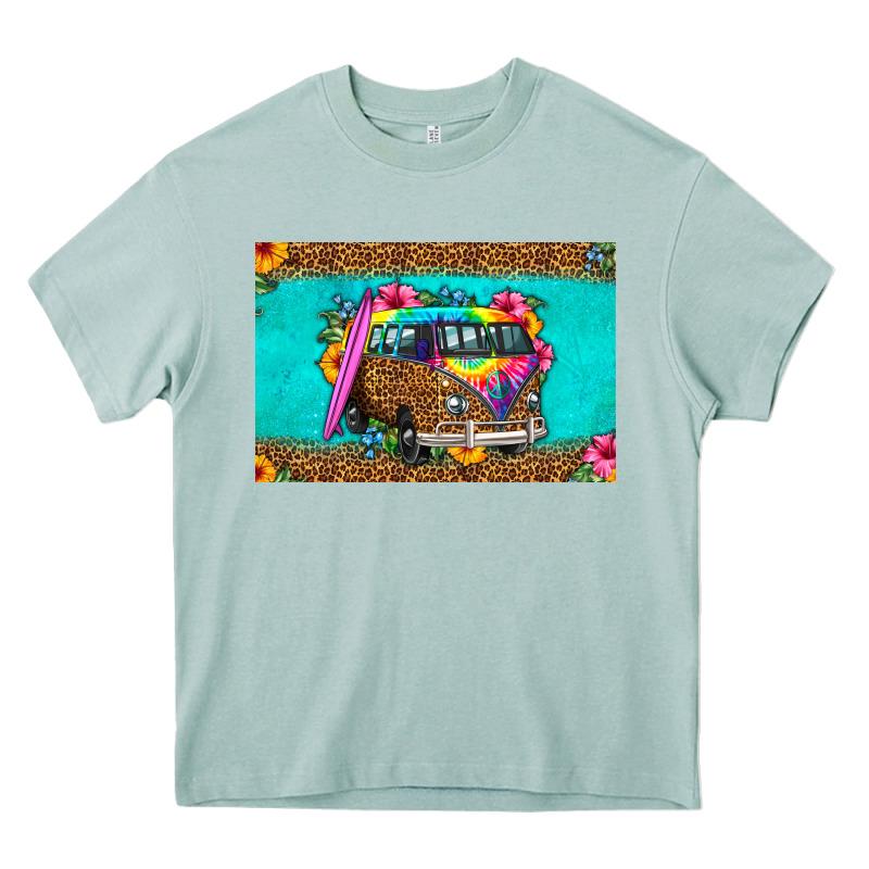 Hippie Van Floral Skinny Metal Can Holder Heavy Core Tee by HRA Design Shop | Teevron