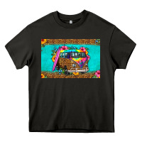 Asphalt hippie van floral skinny metal can holder Heavy Core Tee - HRA Design Shop