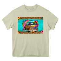 Mossy hippie van floral skinny metal can holder Heavy Core Tee - HRA Design Shop