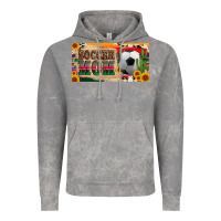 Cloud Rock soccer mom with ball and sunflower cactus serape licanse plate Vintage Hoodie - Artiststas