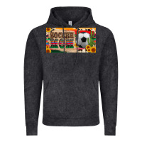 Vintage Black soccer mom with ball and sunflower cactus serape licanse plate Vintage Hoodie - Artiststas