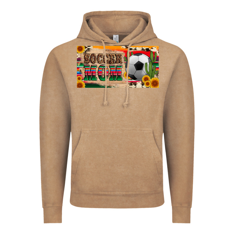 Soccer Mom With Ball And Sunflower Cactus Serape Licanse Plate Vintage Hoodie by Artiststas | Teevron